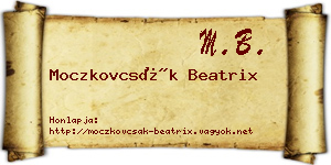 Moczkovcsák Beatrix névjegykártya