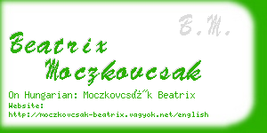 beatrix moczkovcsak business card